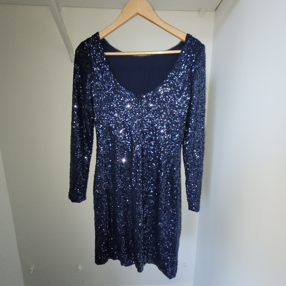 Ralph Lauren Sequin dress in navy size 2 - Picture 2 of 5